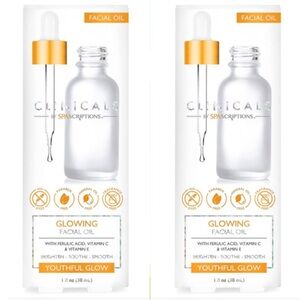2Pk - SpaScriptions Clinicals Glowing Facial Oil Ferulic Acid Vit C E Brighten